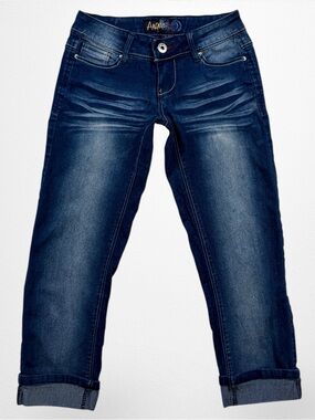 Y2K Low Rise Angels Denim Capris